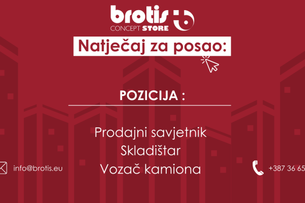 Natječaj za posao – Pridruži se Brotis timu!