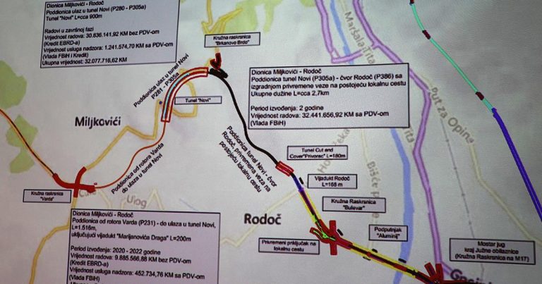 Pogledajte kuda će ići Južna mostarska obilaznica i gdje dionica završava