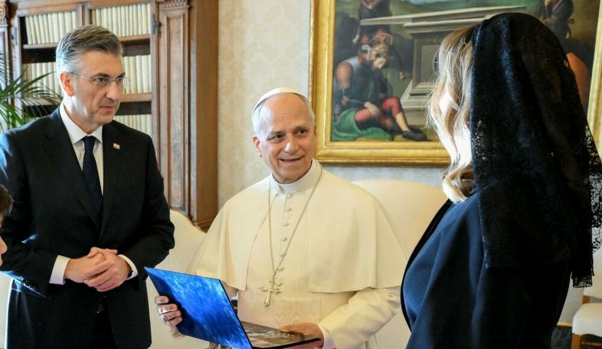 Andrej Plenković s obitelji u posjeti Papi Lavu XIV.