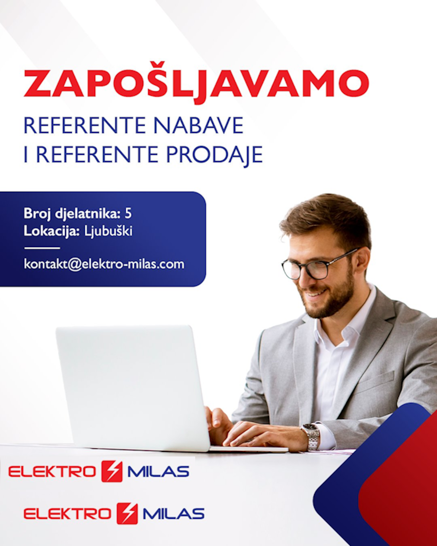 Elektro-Milas zapošljava: Otvorene pozicije u nabavi i prodaji, pridružite se rastućem timu