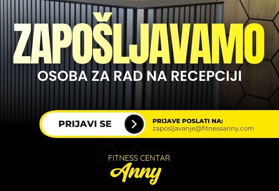 Zapošljavamo – pridruži se fitness centru ANNY