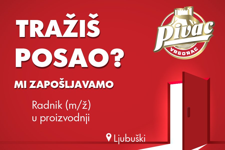 Prilika za posao u Ljubuškom: Mesna industrija Braća Pivac zapošljava više radnika, iskustvo nije potrebno Prilika za posao u Ljubuškom: Mesna industrija Braća Pivac zapošljava više radnika, iskustvo nije potrebno