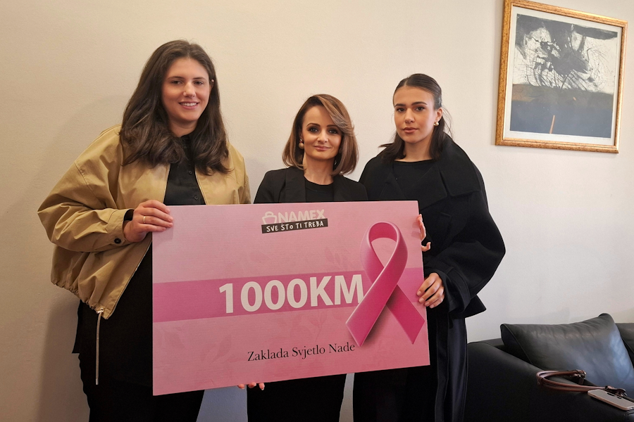NAMEX donirao 1.000 KM Zakladi Svjetlo nade za pomoć ženama oboljelim od karcinoma NAMEX donirao 1.000 KM Zakladi Svjetlo nade za pomoć ženama oboljelim od karcinoma